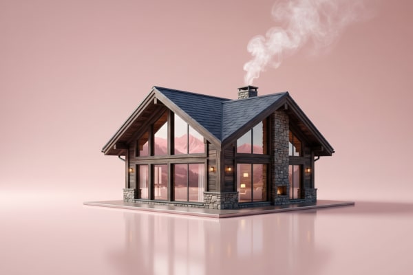 Un chalet de montagne qui pollue